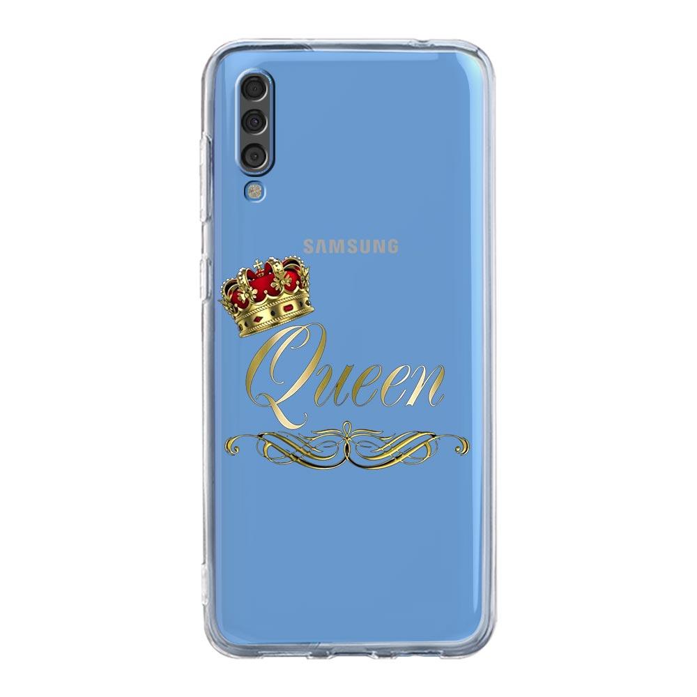 Чехол для телефона Samsung A14 5G A12 A22 A32 A34 A42 A52 A54 A50 A70 A72 A40 A20E A10S A20S A02S A04S Стиль для пары Корона король Королева