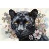 5d DIY Алмазная картина, вышивка крестом, черная пантера, цветок, алмазная вышивка, мозаика, полный круглый дрель, домашний декор, ремесла