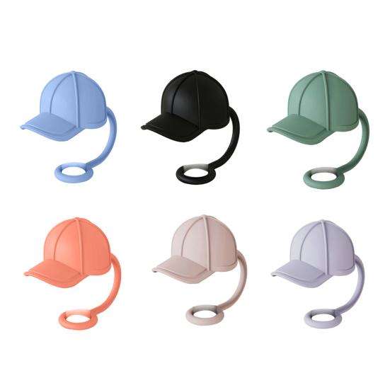 4Pcs Straw Cover Cute Hat Silicone Straw Toppers Dustproof Splashproof Straw Lid Water Bottle Accessory