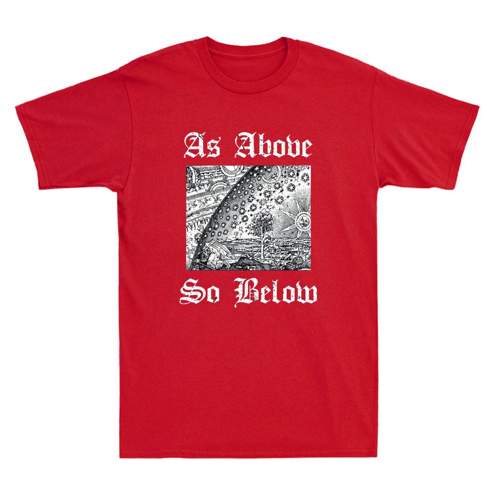 As Above So Below Alchemys Occult Cool Design Vintage Unisex's Short Sleeve T-Shirt