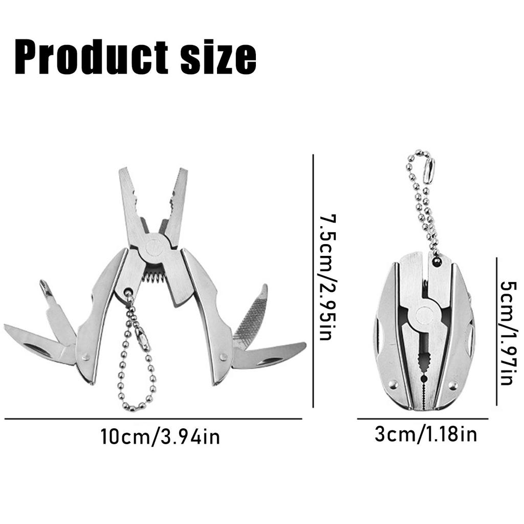 Набор мини-брелоков 6-в-1, мультитул-плоскогубцы, многофункциональный брелок "все в одном", крестовая отвертка, нож, напильник, подарки для мужчин