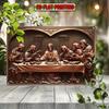 2d Flat 20*20cm, Wooden Last Supper Decorative Sign, Multipurpose, Wall Hanging, for Home, Indoor Outdoor Use, Wooden Material, for Home, Kitchen