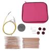 26pcs Circular Needle Interchangeable Rose Gold Color Weaving Crochet with Storage Case for Knitting