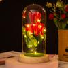 Three soap flower glass cover ornament, creative mother's Valentine's Day gift, simulated bouquet of roses
