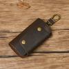 Handmade Genuine Leather Key Organizer Men Keyholders Personalised Leather Key Chain Ring Holder Car Small Key Case