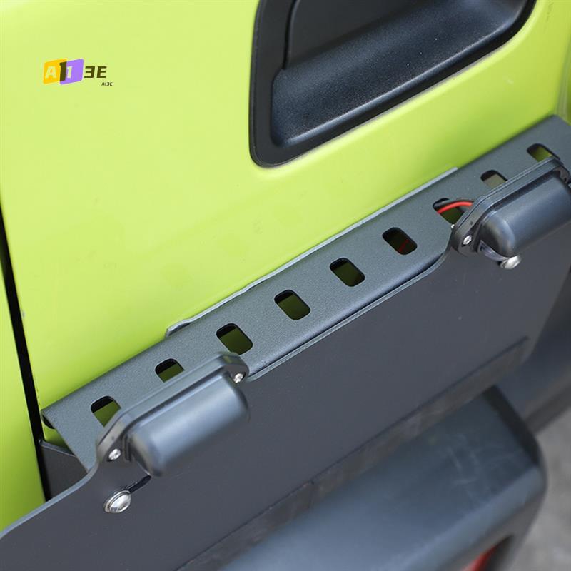 A03E-1 Set License Plate Frame Mounting Bracket With Light For Suzuki Jimny Accessories Black