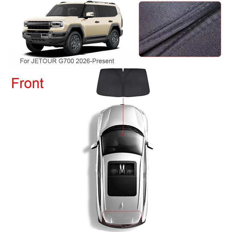 Car Black Window Privacy Sunshade For JETOUR G700 2026-Present Auto Anti-UV Heat Insulation Protect Cover Interior Accessory