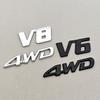 3D Metal Car Sticker Logo 4WD V6 V8 LIMITED Fender Side Badge Rear Trunk Emblem For Toyota LC150 LC200 4Runner Tundra Accessorie
