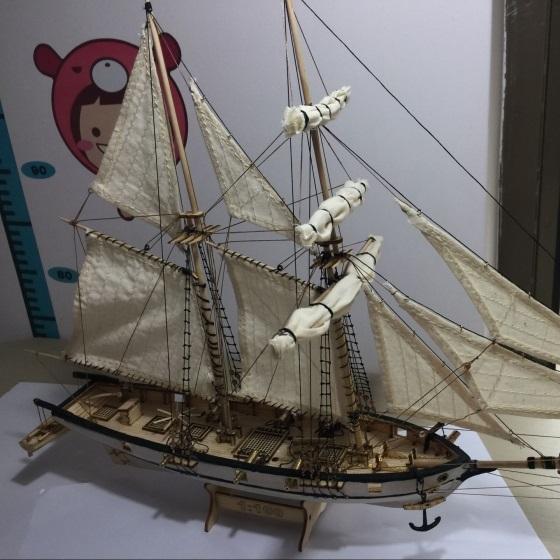 Наборы для строительства модели корабля для хобби, масштаб 1/100, Halcon 1840, латунные пушки с ЧПУ, роскошный парусник
