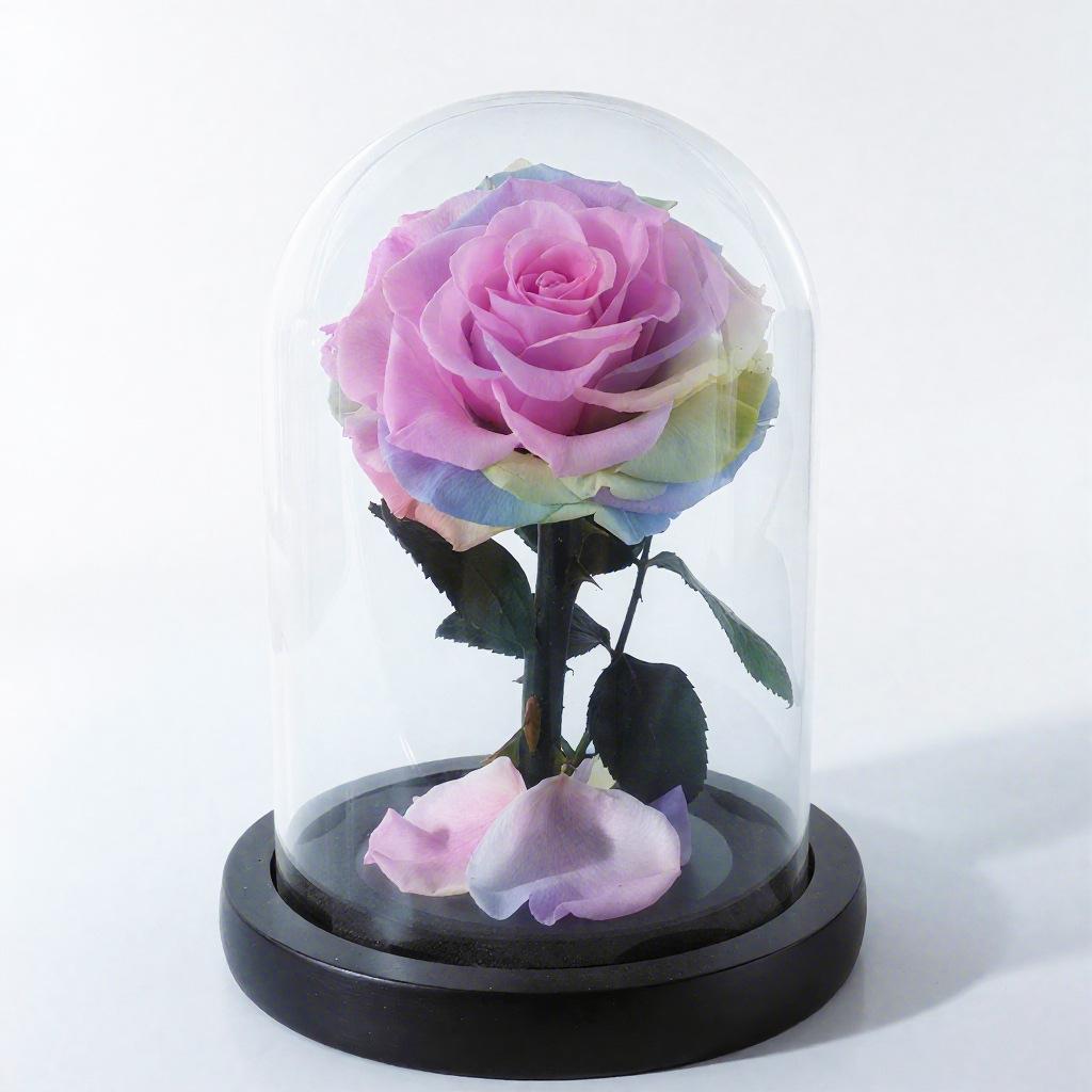 The Little Prince Immortal Flower Glass Cover Gift Box Valentine's Day Gift for Girlfriend Immortal Rose Valentine's Day Gift