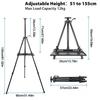 1Set Artist Easel Stability Art Board Clips Adjustable Black DIY Easel Tray Aluminum Alloy