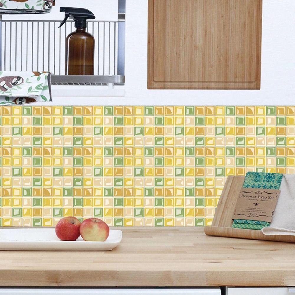 10 шт. ПВХ мозаичные плитки настенные наклейки 10x10 см кирпичные плитки наклейки спальня