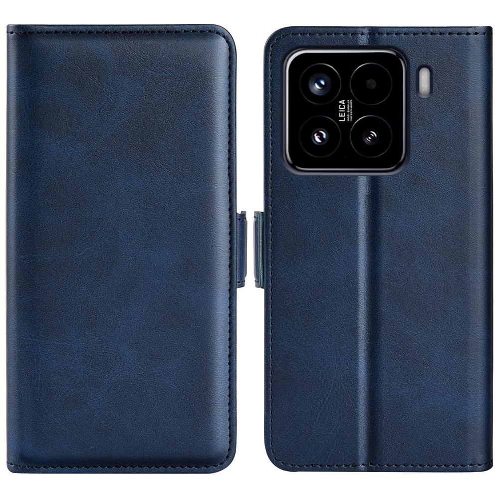 Чехол-подставка для Xiaomi 15, кожаный кошелек с текстурой телячьей кожи, чехол для телефона