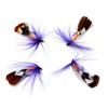 MNFT 10Pcs 8# Purple Beard Bass Dry Hook Nymph Fly Fishing Lure  Feather Tail Nymph Tying Fly Fishing Bait Lures