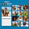 Gift for Animal Lovers 2027 Squirrel Wall Calendar, 12-Month Fun Planner with Coil Academic Year Planning Tool Binding, Thick Paper Home Office, Funny