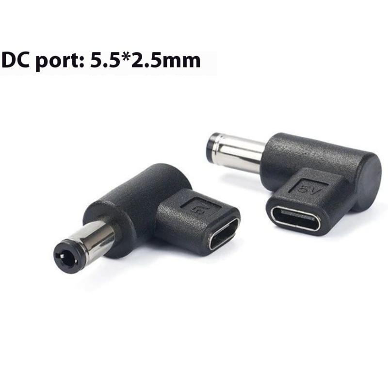 1 шт. 3A Универсальный 5V TypeC на DC 3.5x1.35мм/5.5x2.1мм/5.5x2.5мм Штекер Jack Адаптер-преобразователь Зарядки DC Разъем Питания