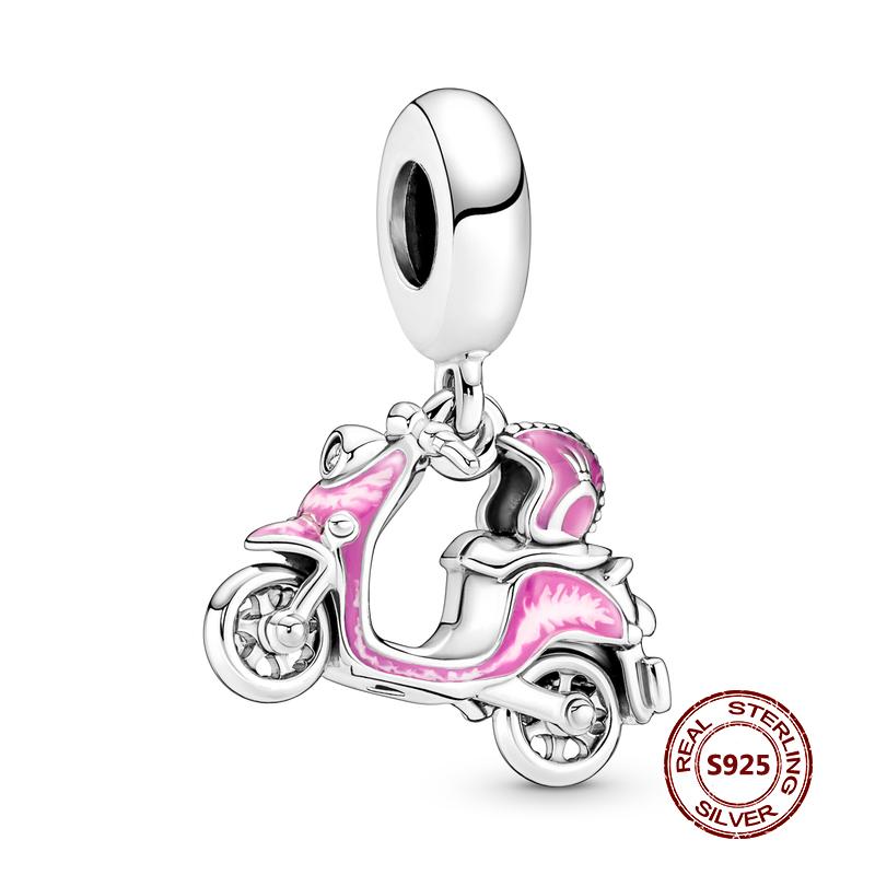 Подвески-хамелеоны, подходят модные оригинальные браслеты, серебро 925 пробы, циркон, осьминог, черепаха, бусина, бабочка, светлячок, подвеска, DIY изготовление ювелирных изделий