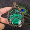 Подарочный кулон ручной работы из медной проволоки из натурального малахита 2,14 R1C85