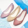 Fashion Transparent PVC Casual Jelly Shoes Women Comfortable Hollow Design Flat Sandals Women Summer Non-slip Pointed Toe Beach Sandals