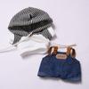 Striple Hoodie Labubu Doll's Cloth Jean Overalls 17cm Plush Dolls Clothes  Cotton Doll Accessories