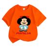 2026 New Style Mafalda Comic Round Neck Tees Boys Girls Kids Clothing 100%Cotton Tops High Quality Sports Sleeves Fashion Streetwear