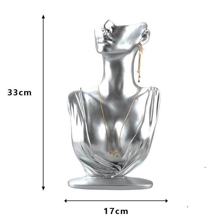 Resin Crafts Mannequin Necklace Rack Earrings Rack Jewellery Rack Jewellery Props Display Stand