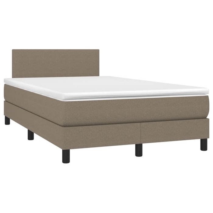 Maison Exclusive - Sommier à lattes de lit avec matelas LED Taupe 120x200 cm Tissu