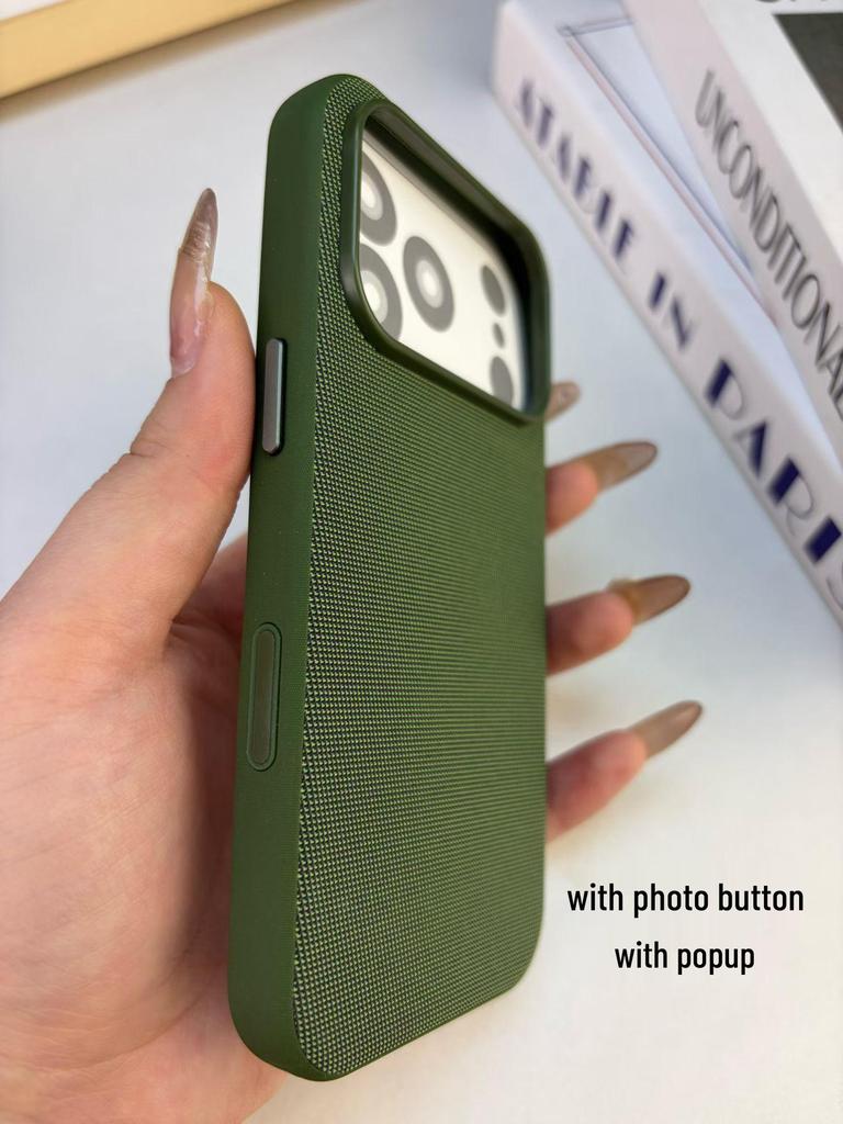 Apple 17 Pro Max Official Fabric Case | Tech Texture | iPhone 16 Magnetic | Drop Protection