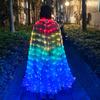LED Butterfly Wing Illuminated Adult Dance Luminous Glowing Light Up Party Costumes Multicolored