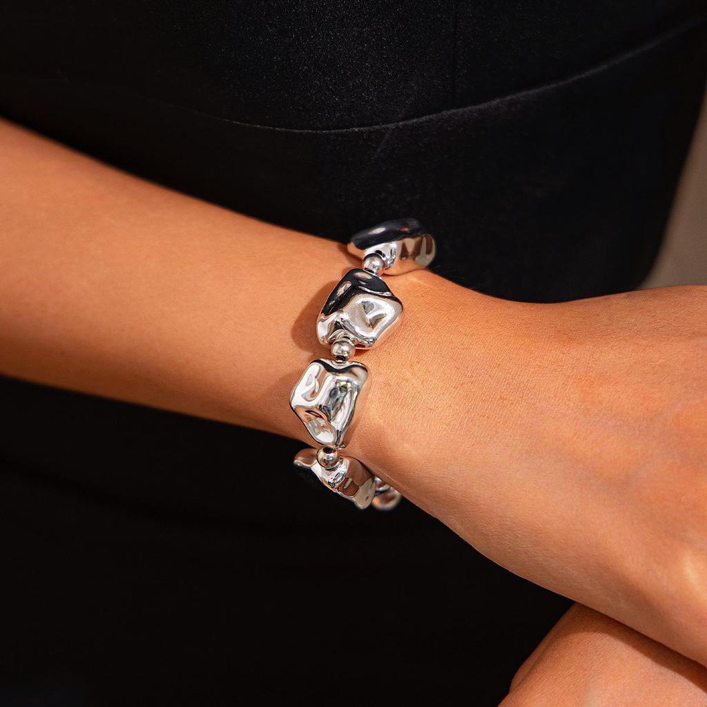 Европейский и американский легкий роскошный комплект ожерелий с нерегулярными геометрическими бусинами