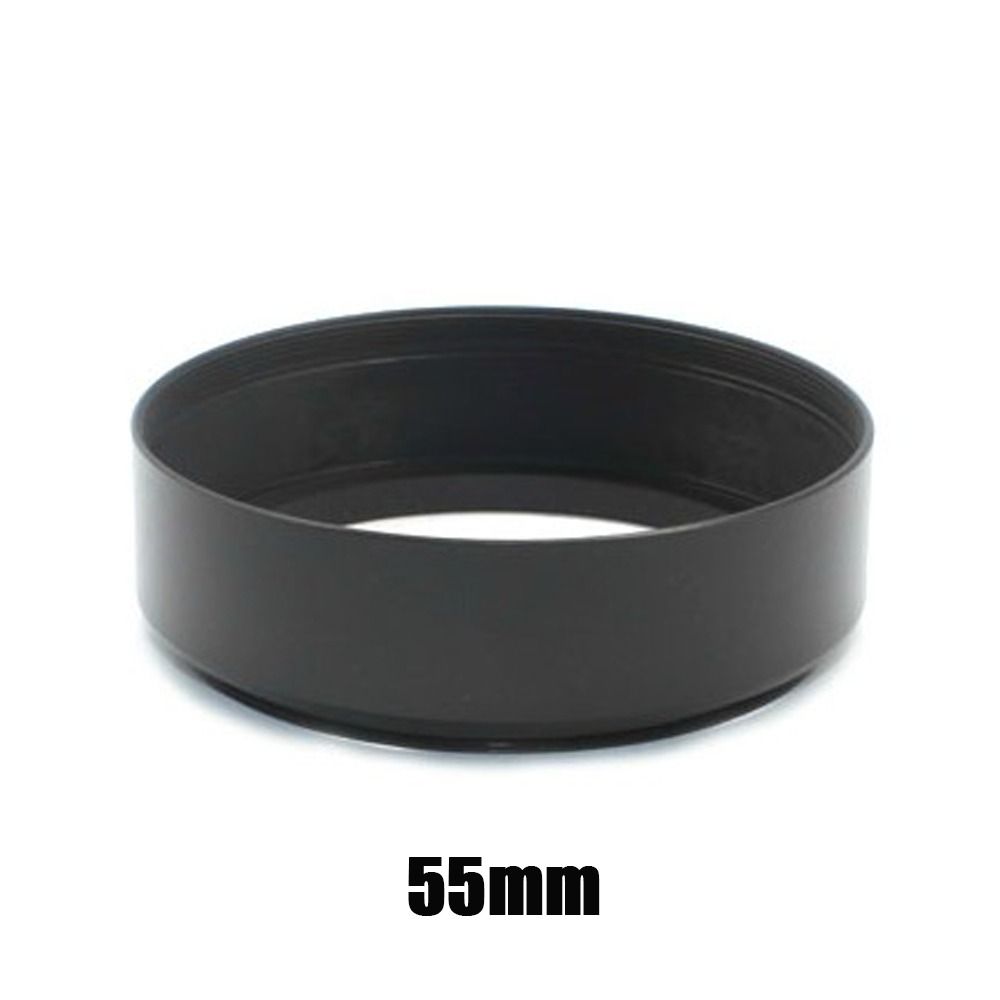 Metal Screwed Lens Hood Black Protective Shield for Canon/Nikon 40.5/43/46/49/52/55/58/62/67/72mm