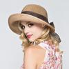 Summer Bow Ribbon Sun Hat Panama Women Beach Sun Protection Cap Fashion Elegant Outdoor Holiday Straw Hats