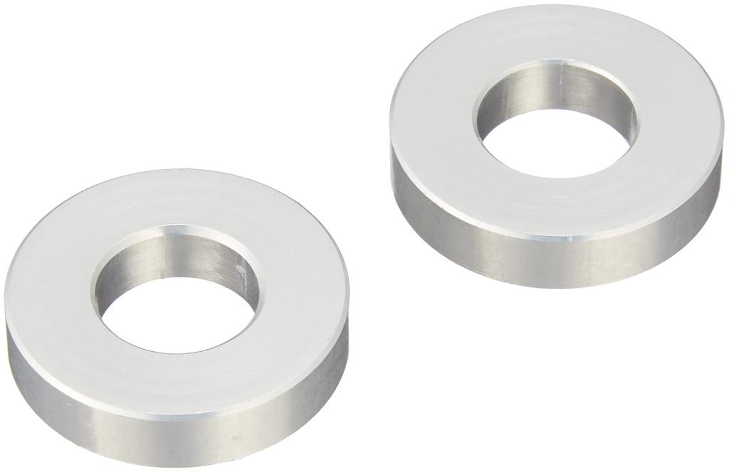 POSH 200442-05 Aluminum Spacer for M10 (3/8") T5mm Silver 2 Pieces