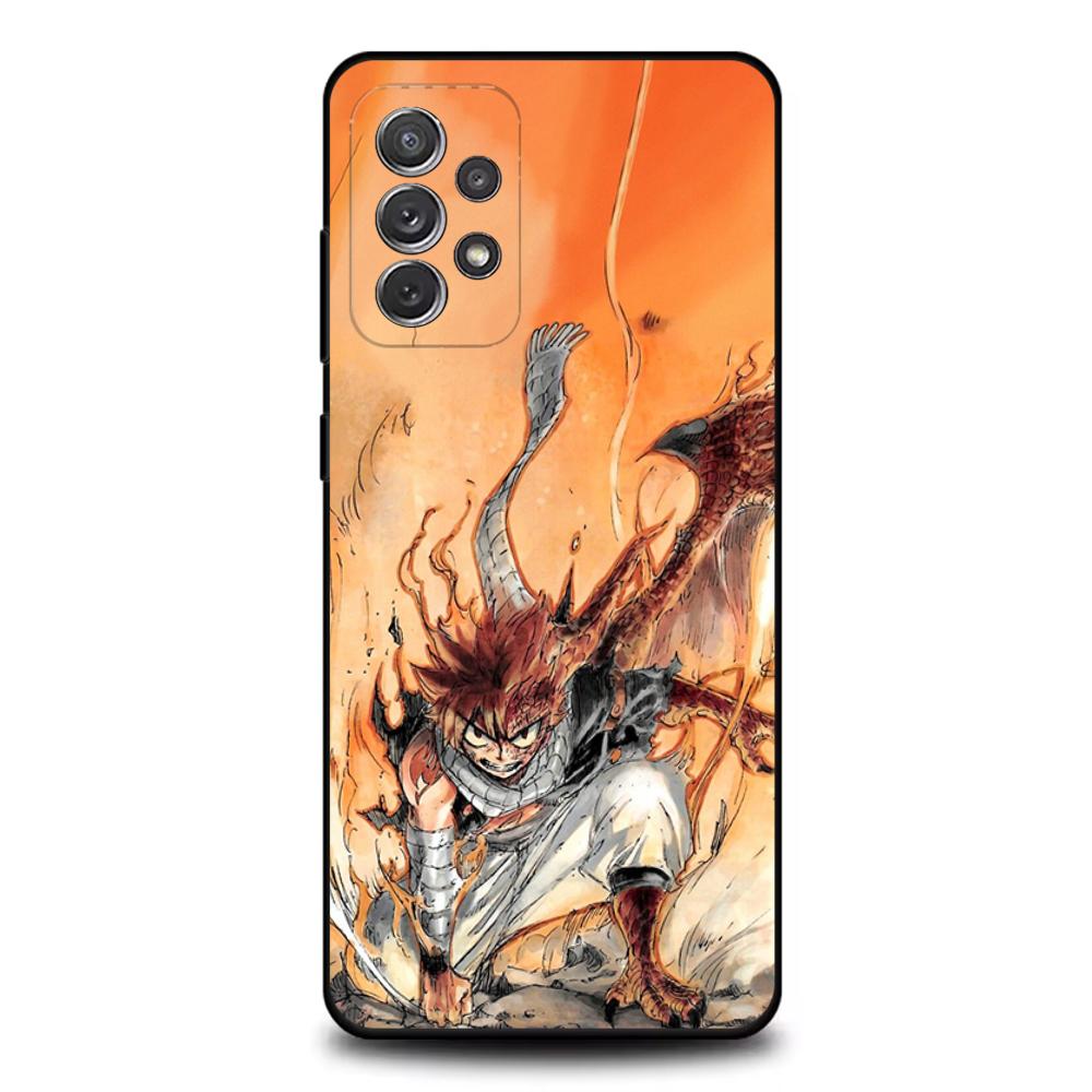 Чехол для телефона Fairy Tail Нацу Драгнил Для Samsung S25, S24, S21, S22, S23, S30, Ultra, S20, Plus, Fe, Lite, Note, 10, 9, 5G Черный