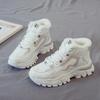 Popular Sports Shoes Women's Plush 2023 Autumn and Winter New High Top Versatile Dad Running Casual Cotton Shoes Trend