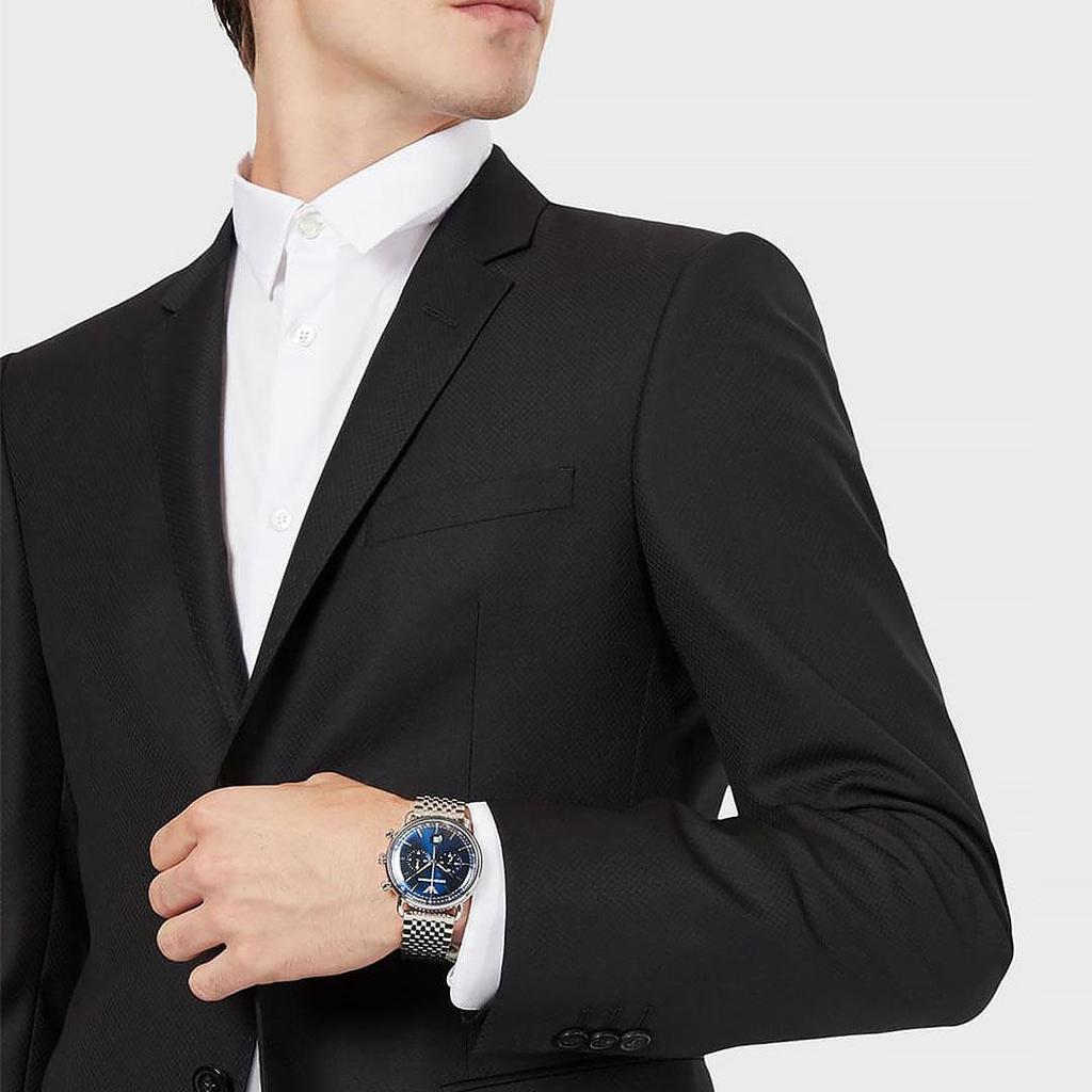 Emporio Armani AR11238 Aviator Chronograph Quartz Blue Dial Men's Watch