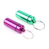 Mini Portable Aluminum Alloy Pill Bottle Cartridge Keychain Outdoor Waterproof Sealed Pill Box