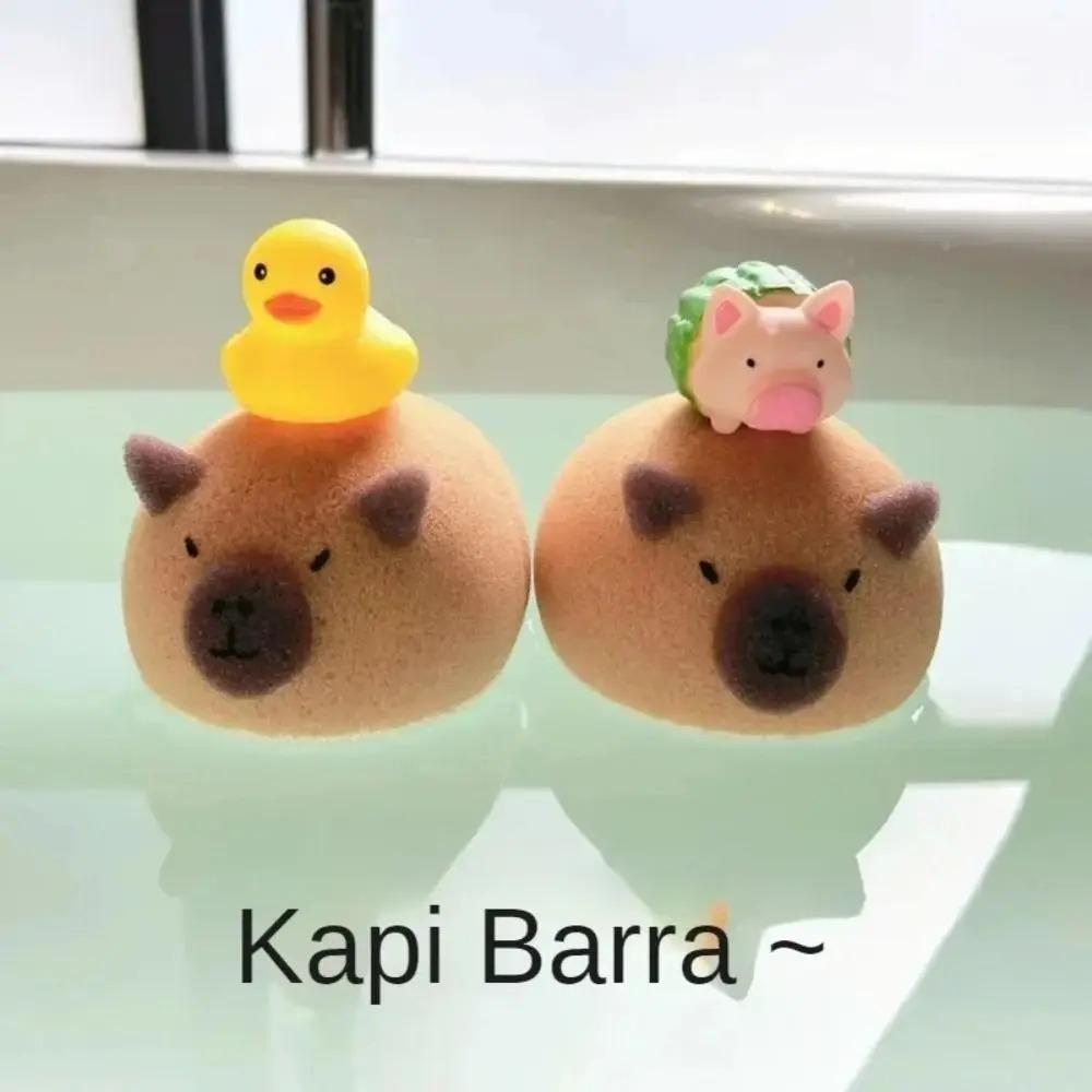 Капибара Губка-шарик для ванны Мультяшное Животное Душ для Малышей Щетки Пузырчатые Губки Аксессуары для Ванной для Детей и Взрослых