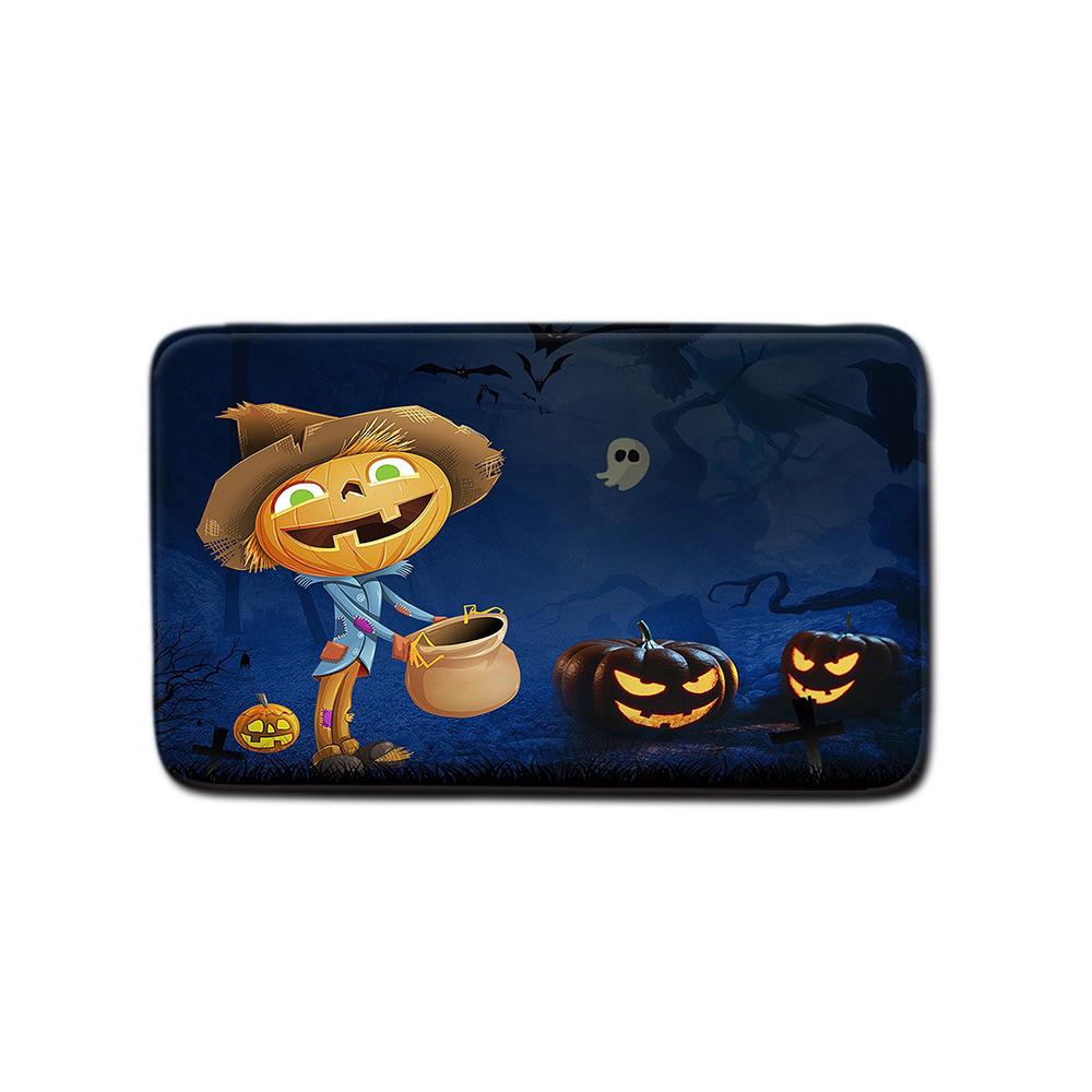 Хэллоуин Занавеска для душа Коврик для пола Комбинация Набор из четырех предметов Ванная комната Туалет Ковер Душевая комната Коврик для ног