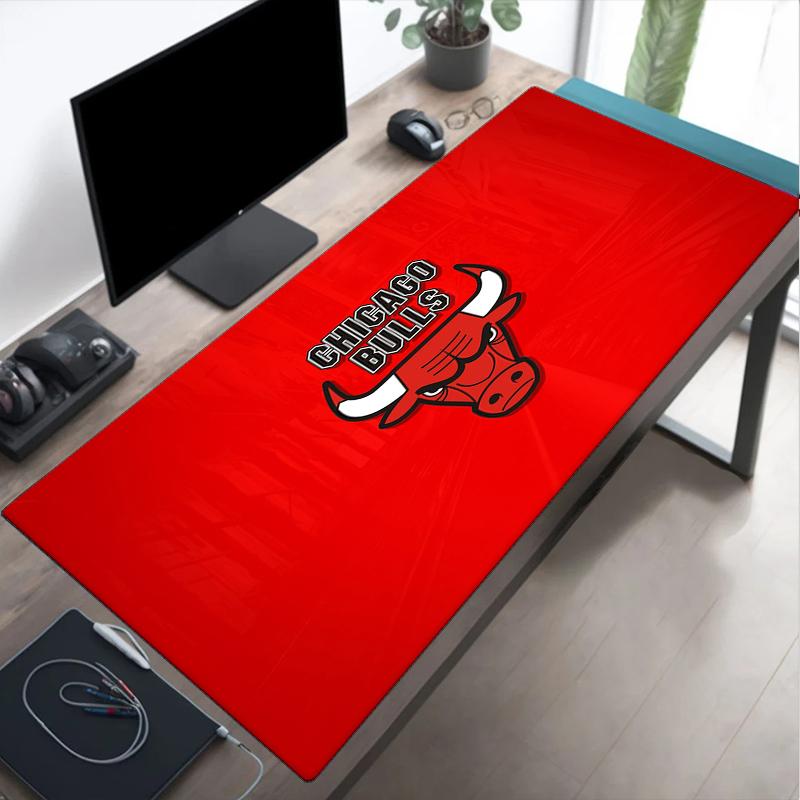 Коврик для мыши с логотипом Chicago Bulls, Игровой коврик для мыши, коврик для клавиатуры, Декор для стола для компьютера, ноутбука, Подарок для фаната, Подарок на день рождения