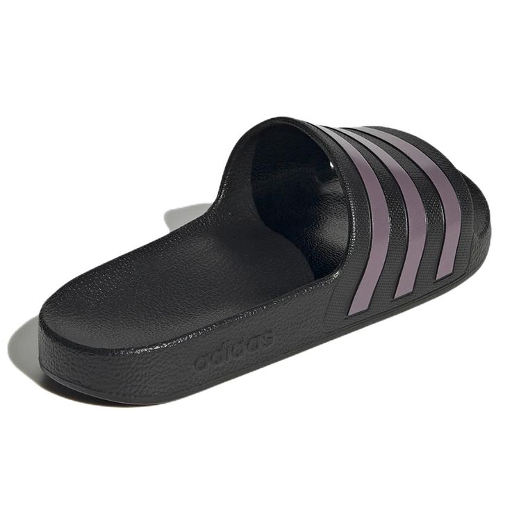 Adidas Adilette Aqua Slides Comfortable Silent Slide Sandals Women Slides Black Purple GX4279