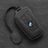 Leather Car Key Case For BMW 1 3 4 5 7 Series 320i 530i 550i F20 F15 F16 F48 G20 G30 G01 G02 G05 G11 Keychain Suede Accessories