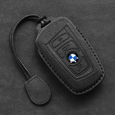 Кожаный чехол для ключей от машины для BMW 1, 3, 4, 5, 7 серии 320i 530i 550i F20 F15 F16 F48 G20 G30 G01 G02 G05 G11, брелок, замшевые аксессуары