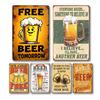 Retro Collectible Beer Tin Sign Metal Plaque Man Cave Garage Shed Decoration - 8x12in 20x30cm
