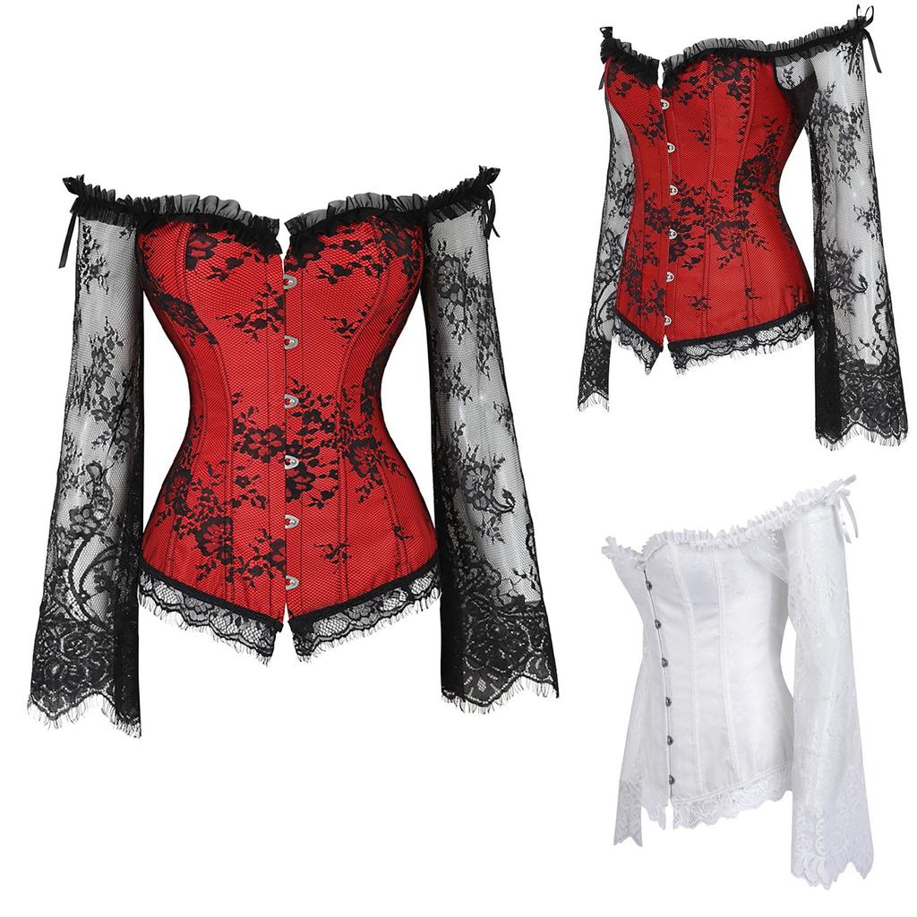 Women Steampunk Leather Zipper Goth Steel Vintage Top Steampunk Bustiers Corsets