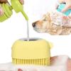 Classic Bathroom Pet Bath Brush with Shampoo Box Soft Silicone Massage Bath Comb Puppy Kitten Cat Dog Grooming Shower Brush