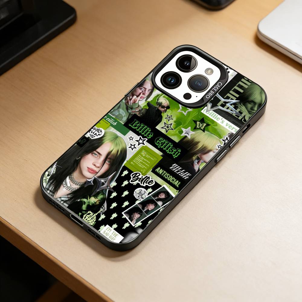 Чехол для телефона Billie Eilish Bad Guy для iPhone 17,16,15,14,13,12,11 Plus,Pro Max,XS,Цветной Посеребренный Внутренний Чехол