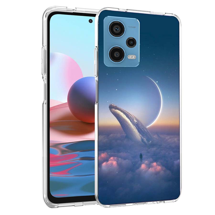 Чехол для телефона 'Морской Гигант Кит' для Redmi Note 13 12 14 15 Pro Plus 13R 11 11T 11E 11S 10 Pro 10S 9 9S Чехол Прозрачный ТПУ Capa Case