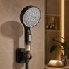 High Pressure Filter Hand Shower Set Stainless Steel Held Head for Bathroom Water Saving Wall Mounted Holder Rail