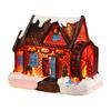 Christmas house, Christmas home decoration, mini log cabin with warm glowing